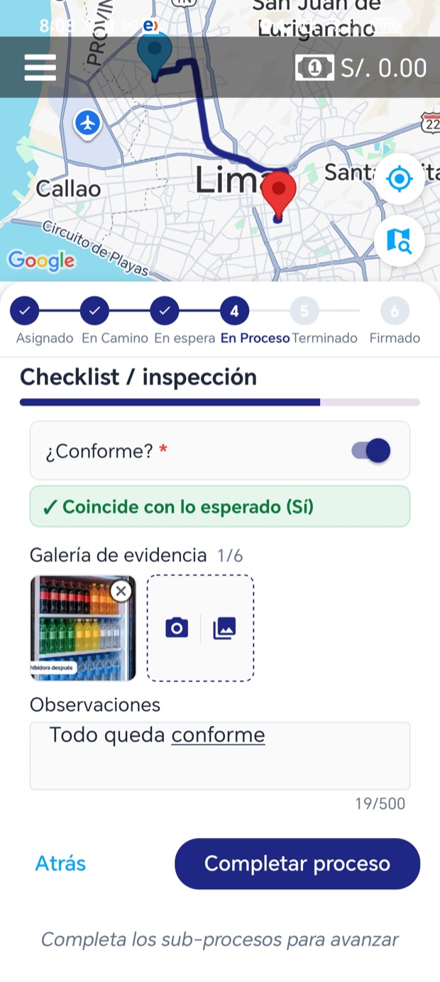 Cierra la visita con un checklist de conformidad